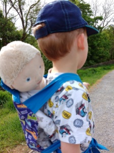 A1 taking baby Dave on a walk...
